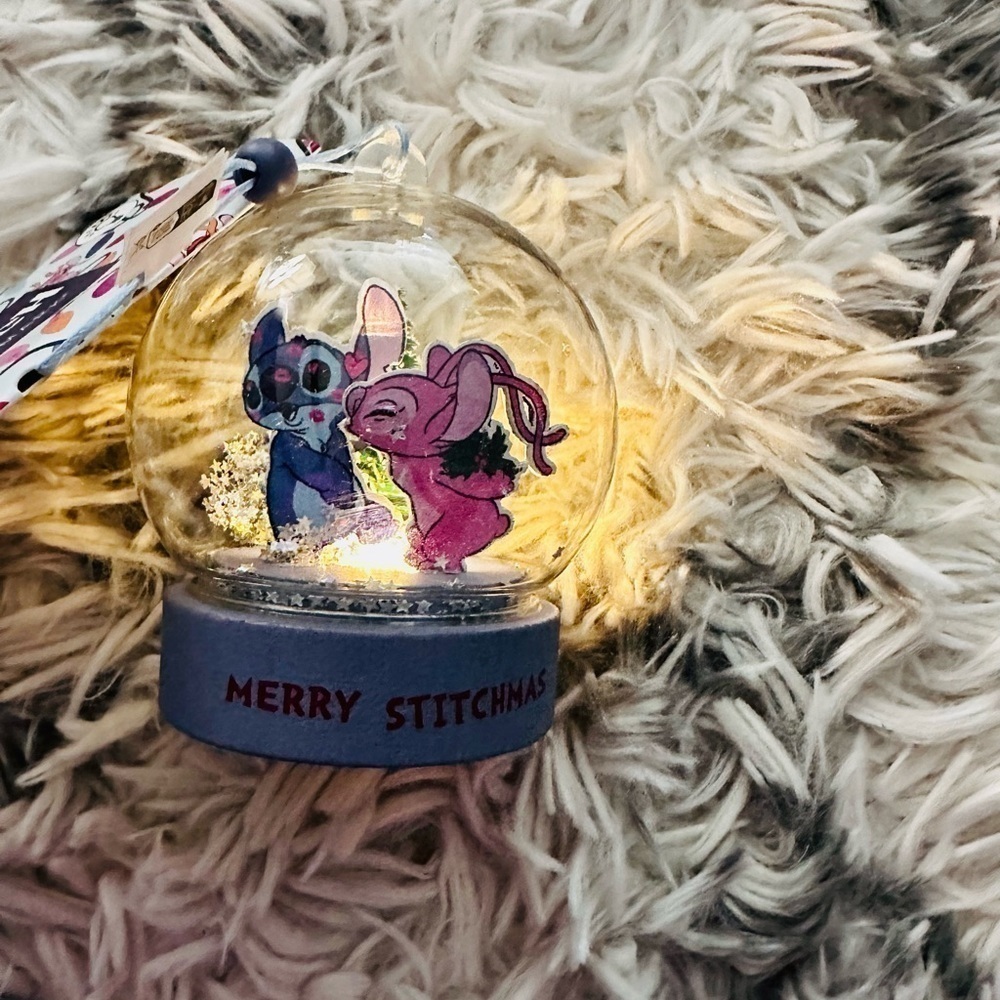 Disney Stitch and Angel Kissing Light Up Ornament - Picture 4 of 5